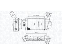 MAGNETI MARELLI Radiador de aire de admisión ALFA ROMEO 1,9 2,0 46744880