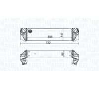 MAGNETI MARELLI Radiador de aire de admisión BMW 2,0 3,0 17117577115 17117805629
