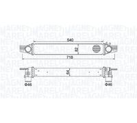 MAGNETI MARELLI Radiador de aire de admisión FIAT CITROËN PEUGEOT 1,2 1,4 0384L7