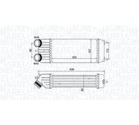 MAGNETI MARELLI Radiador de aire de admisión PEUGEOT CITROËN 1,6 1,4 0384J4