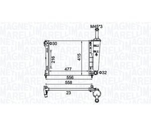 MAGNETI MARELLI Radiador refrigeración del motor FIAT FORD 1,2 1559504 51787115