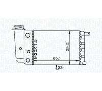 MAGNETI MARELLI Radiador refrigeración del motor FIAT LANCIA AUTOBIANCHI 1,0 1,1