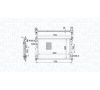 MAGNETI MARELLI Radiador refrigeración del motor FIAT OPEL VAUXHALL 1,2 1,4