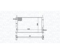 MAGNETI MARELLI Radiador refrigeración del motor FORD 1,8 2,5 1024051 1029616
