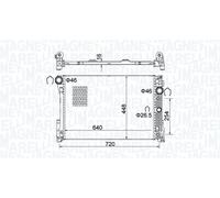MAGNETI MARELLI Radiador refrigeración del motor MERCEDES-BENZ 1,8 3,5