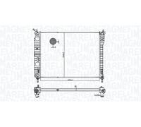 MAGNETI MARELLI Radiador refrigeración del motor OPEL CHEVROLET VAUXHALL 2,4 3,2