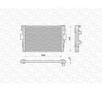 MAGNETI MARELLI Radiador refrigeración del motor para IVECO FIAT 2,8 1,6