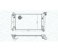 MAGNETI MARELLI Radiador refrigeración del motor TOYOTA 1,6 1,8 16400-0D210