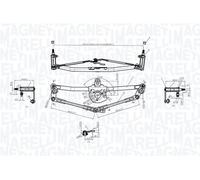 MAGNETI MARELLI Varillaje de limpiaparabrisas VW SKODA SEAT 1,9 1,8 1J1955603B