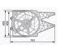 MAGNETI MARELLI Ventilador refrigeración del motor FIAT OPEL VAUXHALL 1,6 1,4