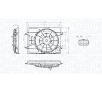 MAGNETI MARELLI Ventilador refrigeración del motor KIA 1,6 1,4 25380-1H050