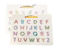 Magnetic Alphabet Board, Double Sided Board, Preschool Learning Tool, Writing Puzzle Toy, Sensory Activity Set for Kids, Toddler, Classroom, Kindergarten, Homeschool, Daycare, 12.2x10.04x0.79 Inches