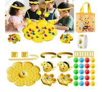 Magnetic Bee String Game, Colorful Multifunctional Magnetic Bee Toy String Game, Busy Buzzy BeeGame with Strings/Headband, Funny Busy Bees Games, for Party Outdoor Travel Camping (2 players)