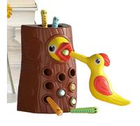 Magnetic Bird Feeder Toy - Compact Size Game, PP Build, Educational Interactive Game with Worm-Themed Pieces | Children Learning Toy for School Travel Road Trips Boys Girls