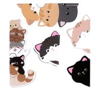 Magnetic Bookmarks - Cat Design Paper Clips, Cute Reading Markers Set, Size For Books Journals Use, Paper Material Magnetic Build, Secure Page Holding Design, Reading Organization Purpose