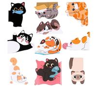 Magnetic Bookmarks - Cat Design Paper Clips, Cute Reading Markers Set, Size For Books Journals Use, Paper Material Magnetic Build, Secure Page Holding Design, Reading Organization Purpose