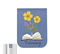 Magnetic Bookmarks - Stylish Reading Accessory for Women Adults Girls | PU Leather with Strong Magnets, Slim Foldable Book Marker for Journals Novels Office Study Library Gift