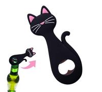 Magnetic Bottle Opener - Stainless Steel Soft Wrapped Design, Cute Cartoon Style | Cerveza Opener With Magnetic Back | Fridge Magnet Kitchen Supplies Cabin Hotel Bar Personalized Cat