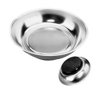Magnetic Bowl Organizer, Round Metal Parts Holder, Strong Magnet Catch Tray, Non-Slip Hardware Dish, Ideal for Screws, Sockets, Bolts, Pins, Garage Bench, Toolbox, Mechanical Work