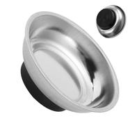 Magnetic Bowl - Stainless Steel, 3-5in Screw Parts Holder | Magnetic Bolt Tray For Workshops, Workbenches, Metal Parts Organizer, Nuts, Bolts, Repair Station, Tool Accessory