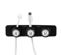 Magnetic Cable Clip, Cord Organizer Holder, 3,66 x 0,83 x 0,75 pulgadas, Removeble Billiards-Shaped Storage, 3 Hole Multifunctional Wire Keeper for Bedside Desk Office Dorm Kitchen Use