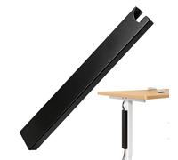 Magnetic Cable Raceway, Aluminum Wire Hider, 13.8x1.2 Inches Cord Channel with Solid Magnet, Under Desk Organizer, Sleek Metal Shield with Open Back, Management Tool for Computer Tables