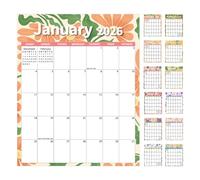 Magnetic Calendar - 2026 12-Month Daily Planners for School, Kitchen, Office with Smudge-Proof Function, Countdown Punch-In Planner for Living Room, Dormitory, Apartment, Classroom
