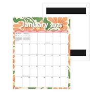 Magnetic Calendar, 2026 12 Month Daily Planning Board for School, 14,49 x 11,5 pulgadas Office, Kitchen, Living Room, Apartment, Dormitory, with Smudge Proof, Countdown Schedule, Punch In Planner