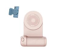 Magnetic Camera Handle Bluetooth Bracket, Wireless Shutter Button Hand Grip Hand Phone Shutter, 3 In 1 Smart Bluetooth Selfie Stick Handle Holder, Magnetic Wireless Desktop Charging Dock (Pink)