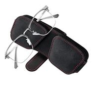 Magnetic Car Glasses Holder, Vehicle Sun Visor Eyeglass Clip Mount, Sunglass Storage Clip Accessory, Strong Hold Interior Organizer, for Men Women Trucks SUV Daily Commute Road Trip Travel Use
