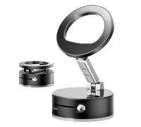 Magnetic Car Phone Holder, Magnetic Mobile Phone Holders Foldable, ABS, Aluminum Alloy Cellphone Bracket, Multi-Functional Rotating Stand for Desk, Workplace, Gym, Airplane, and Home, 5.9x5.9x3.68cm