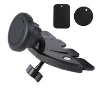 Magnetic Car Phone Holder - Strong Grip Rotating Cellphone, Mount Adjustable Angle Navigation Stand for Dashboard Air Vent Stable Driving Support GPS Navigation Accessory for Daily Commute Road Trips