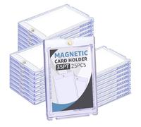 Magnetic Card Holder Pack of 25 Trading Card Sleeves 35PT Transparent Card Holder Card Saver Cases Sammelkarten HüLlen für StandardKarten,YugiohKarten,Sportkarten,Baseball Karten Toploader