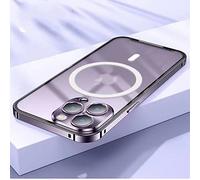 Magnetic Case For Iphone 14 13 12 11 Pro Max Frosted Ultra Thin Metal Aluminum Alloy Glass,Black,For Iphone 14, YHNNH, Purple,
