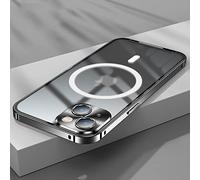 Magnetic Case For Iphone 14 13 12 11 Pro Max Frosted Ultra Thin Metal Aluminum Alloy Glass,Blue,For Iphone 12 Pro Max, YHNNH, Black,