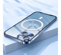 Magnetic Case For Iphone 14 13 12 11 Pro Max Frosted Ultra Thin Metal Aluminum Alloy Glass,Blue,For Iphone 12 Pro Max, YHNNH, Blue, for iPhone 12