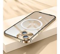 Magnetic Case For Iphone 14 13 12 11 Pro Max Frosted Ultra Thin Metal Aluminum Alloy Glass,Gold,For Iphone 11, YHNNH, Gold, for iPhone 14