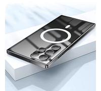 Magnetic Case For Samsung S23 S22Ultra Note 20Ultra S21Fe S20Fe Metal Aluminum Alloy Frosted Ultra Thin Case,Green,For Samsung S21 Fe, YHNNH, Black, For Samsung S23