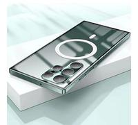 Magnetic Case For Samsung S23 S22Ultra Note 20Ultra S21Fe S20Fe Metal Aluminum Alloy Frosted Ultra Thin Case,Green,For Samsung S21 Fe, YHNNH, green, for Samsung S21 Ultra