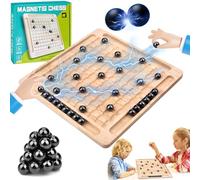 Magnetic Chess Game Juego de Ajedrez Magnético, Juego Magnético de Mesa Tablero de Ajedrez de Piedra MagnéTica