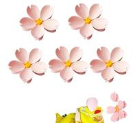 Magnetic Chip Clips - Cute Grip Sticks Bag Sealers,Reusable Pink Flower Food Storage Clamp,Cherry Blossom Fridge Magnet Sealing Clip for Kitchen/Home Decor (5)