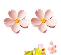 Magnetic Chip Clips - Cute Grip Sticks Bag Sealers,Reusable Pink Flower Food Storage Clamp,Cherry Blossom Fridge Magnet Sealing Clip for Kitchen/Home Decor (2)