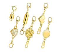 Magnetic Clasps, Jewelry Closures, 1.77x0.24 Inches, Necklace Extenders, Strong Lobster Clasp Connectors with Easy Attachment for Jewelry Making, Women, Girls, Daily Wear, Travel, Holiday, Home, Gift