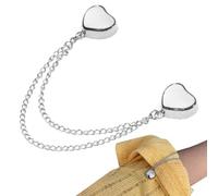 Magnetic Clothing Clip - Heart-Shaped Shirt Clips for Women Tops | Multi-Function Fasteners for Pants, Shawls, Sleeves, Chains, Adjustable Magnetic Clips for Wardrobe Styling, Layering, and Fashion