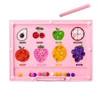 Magnetic Color And Number Maze - 25cm Early Learning Playset, Preschool Skill Building Educational Toy, Fruit Matching Game, Puzzle Board | Cognitive Development Game For Kids Boys Girls