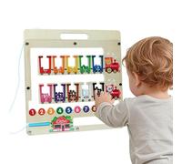 Magnetic Color And Number Maze, Monteessori Wooden Color Matching Learning Counting Puzzle Board, Educational Fine Motor Skill Toy | Matching Learning Counting Puzzle Board For Kids Ages 2+ Preschool