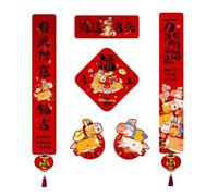 Magnetic Couplet - 2026 Year of The Horse Decor | Paper Spring Festival Couplets with Gold Foil Print, Reusable Magnetic Material with Year Horse Design for Party and Holiday Decor
