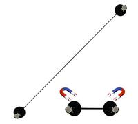 Magnetic Curtain Rod, Door And Window Drapes Pole, Bungee Magnetic Rod | Adjustable Hanging Curtain Holder, Easy Install Drapery Accessory For Shower Bedroom Kitchen Living Room Bathroom Patio Cafe