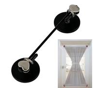 Magnetic Curtain Rod - Heavy Duty Drapes Holder Bar, Bunge Curtain Rod | Adjustable Magnetic-Rod with Stable Grip Ideal for Shower Bedroom Kitchen Bathroom Patio Cafe Apartment Home Use