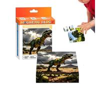 Magnetic Dinosaur Block, Kids Building Cube Assembly, Educational Stem Construction Magnet Kit, Preschool Kindergarten Learning Play System, Home School Classroom Birthday Gift 0.79x0.79x0.79 Inches